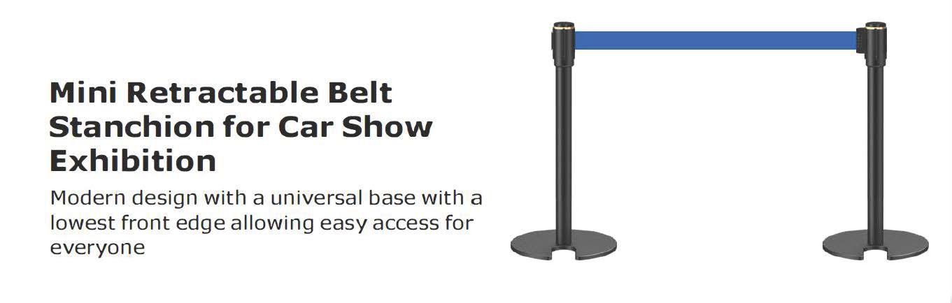 Mini Retractable Belt Stanchion for Car Show Exhibition description image